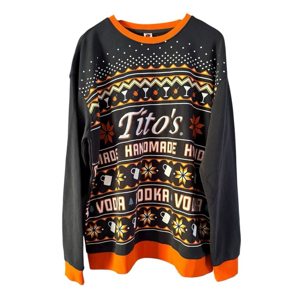 Tito’s Kinda Ugly Handmade Vodka Fair Isle Christmas Sweatshirt Mens Size XL